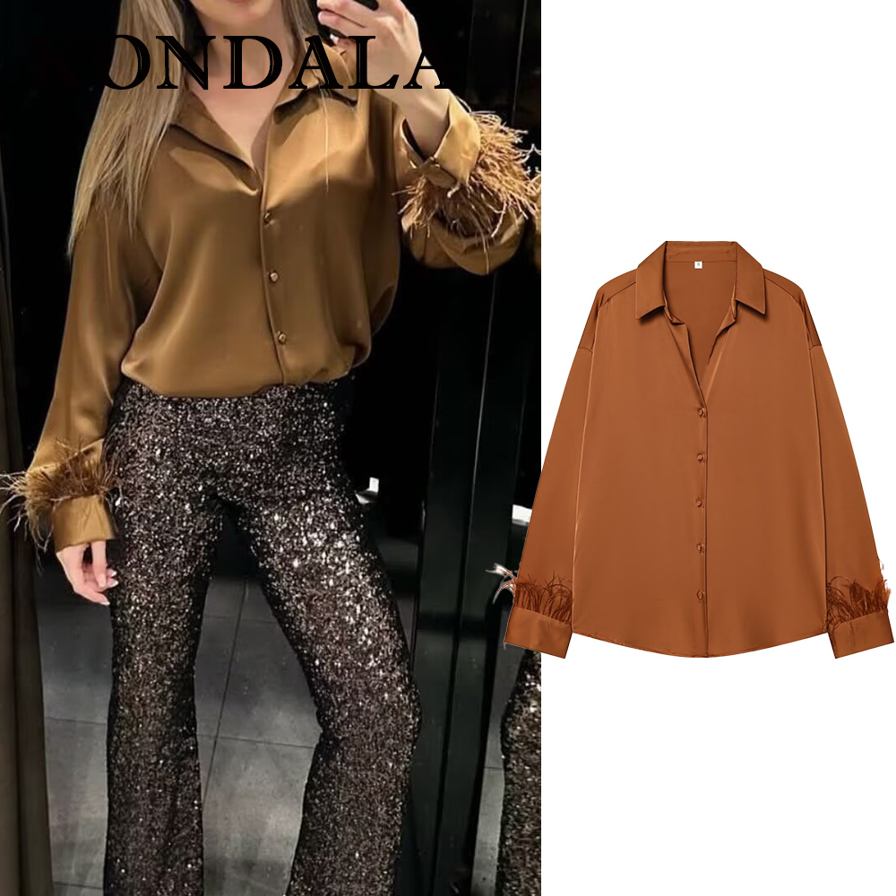 Women'S Fashion Trends Fall 2025 - KONDALA Vintage Düz Turuncu Püsküllü Kadın