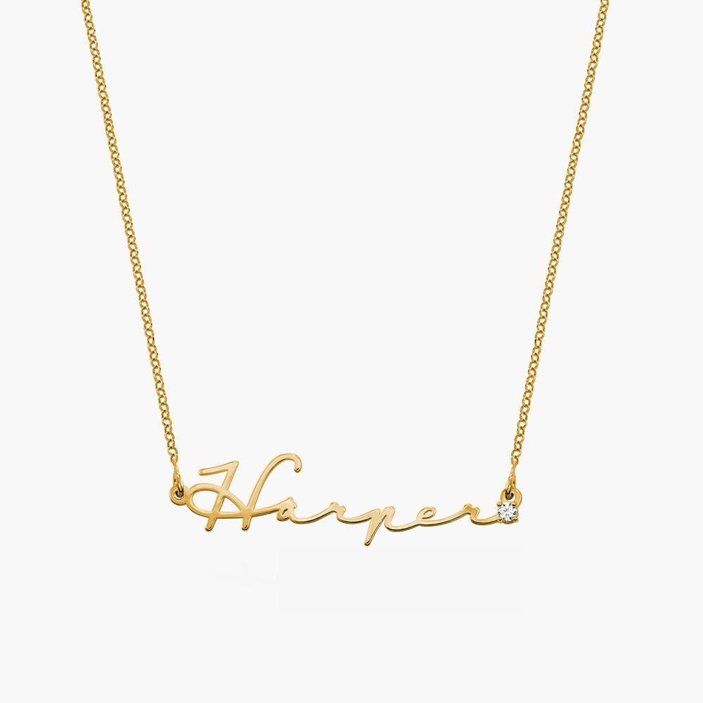 Women Fashion Names - Elmas-altın adı ile isim kolye takı