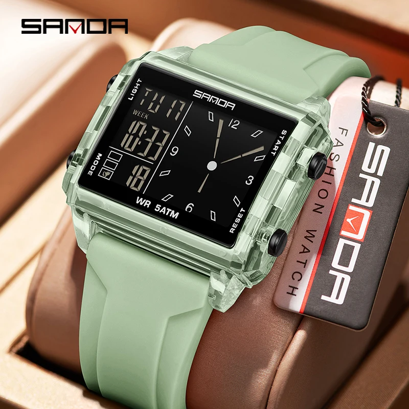 Women Fashion Zone - SANDA Moda Elektronik Analog Saat Erkek
