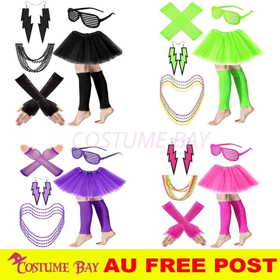 Women'S Fashion From The 80S - PESENAR Kadın Neon 80'ler Tutu Etek