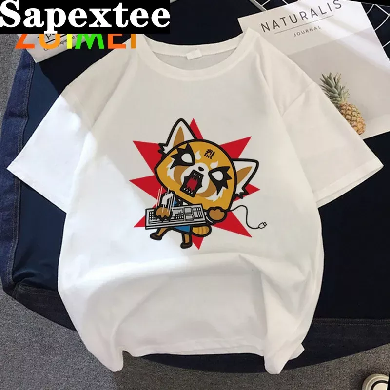 Women'S Fashion Vogue - Kadın Anime japon Aggretsuko Harajuk baskı