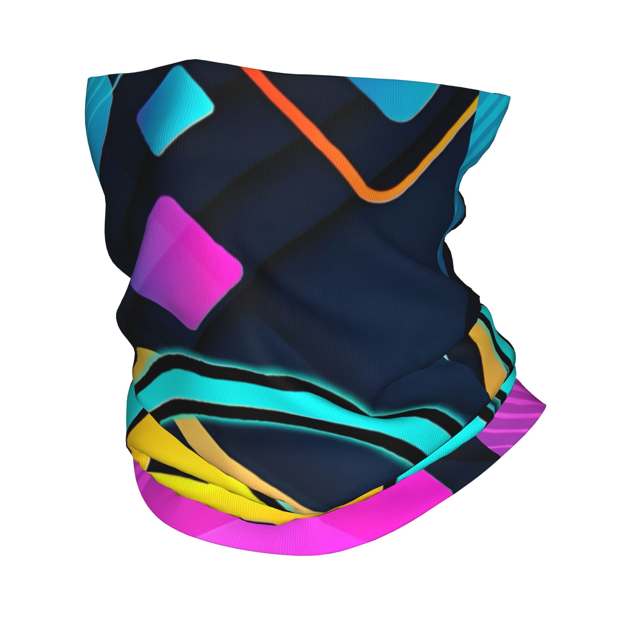 Women Fashion Video - Geometri Dash Bandana Boyun Örtüsü Baskılı