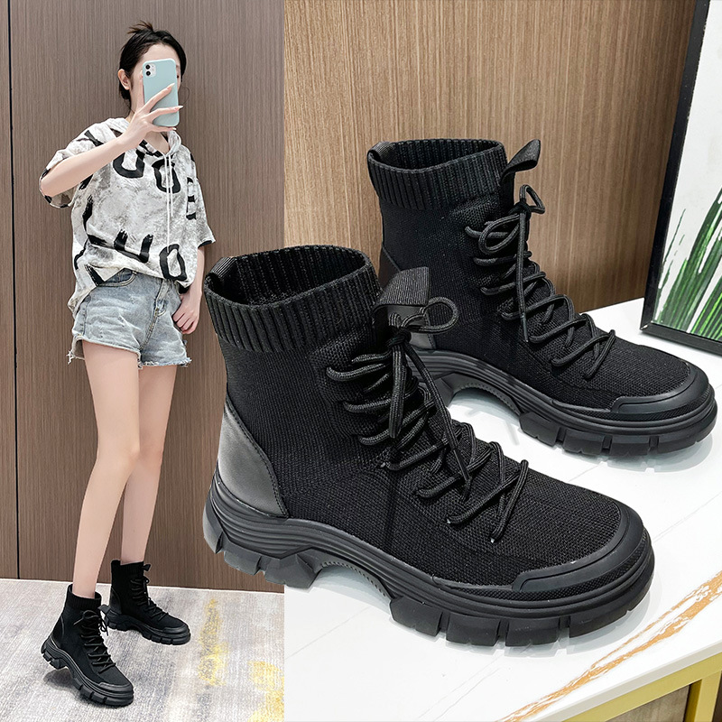 Women'S Fashion Hiking Boots - Kadın Yürüyüş Ayakkabıları, İngiliz Tarzı Moda