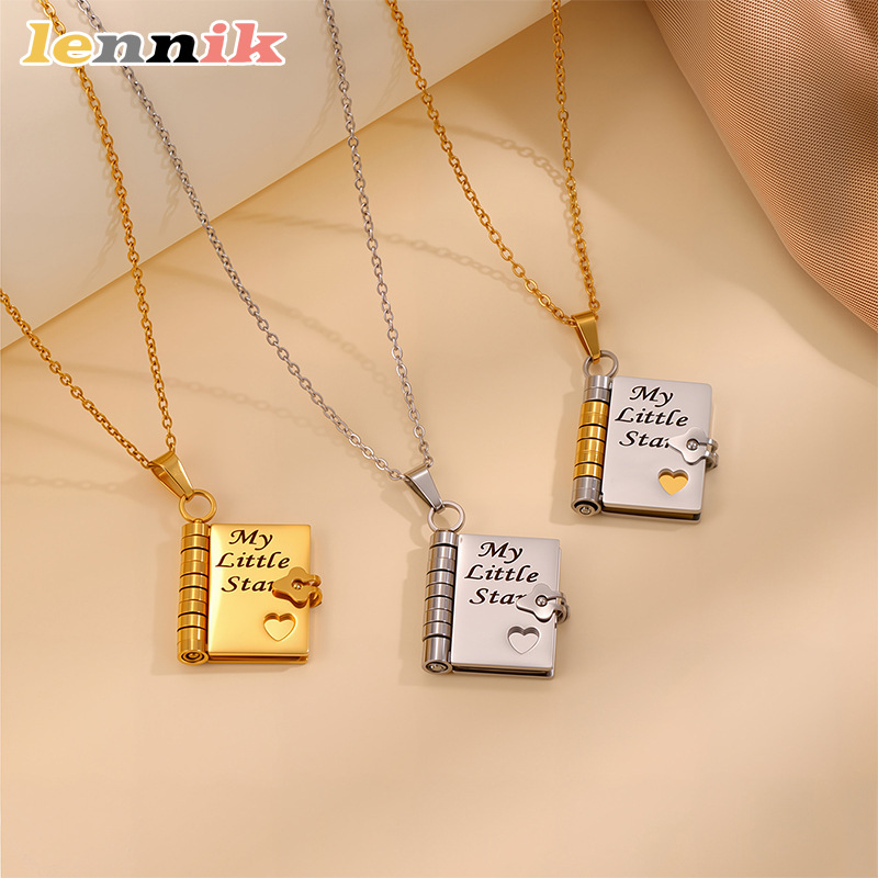 LENNIK Açılabilir Kitap Kolye, - Women Fashion Open Now incelemesi ve fiyatı