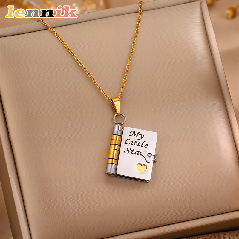 LENNIK Açılabilir Kitap Kolye, - Women Fashion Open Now incelemesi ve fiyatı