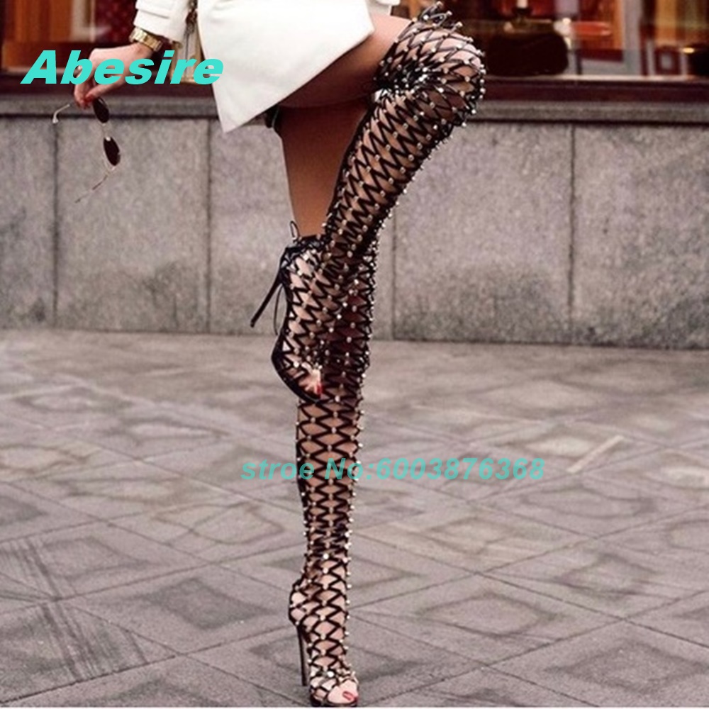 Perçinli Patchwork Çapraz Bağc - Women'S Fashion Boots incelemesi ve fiyatı